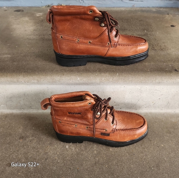 Timberland Men's Brown Leather Boots Size 9. steel toe - Picture 1 of 10